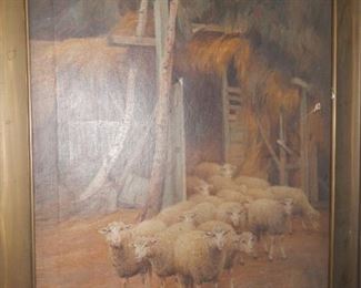Edouard Pail (French, 1851-1916) original oil painting on canvas.