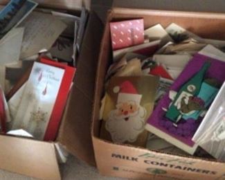 Boxes of vintage greeting cards!