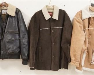 1173	LOT OF THREE COATS TWO ARE LEVIS SIZES LARGE & X LARGE ONE IS GHETTOCREW SIZE LARGE
