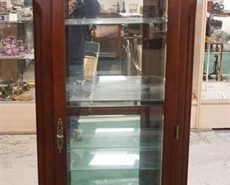 1016	CURIO CABINET, 77 1/4 IN HIGH X 28 1/2 IN WIDE X 13 IN DEEP
