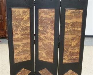 1021	DOUBLE SIDED 3 PART FOLDING SCREEN, 71 IN HIGH X 48 IN OPEN

