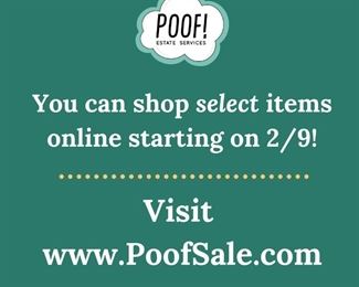 Shop select items from this home on POOFSALE.COM