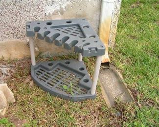 corner tool rack