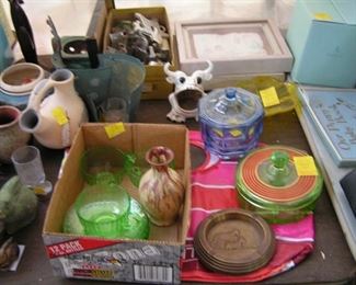 pottery and glassware