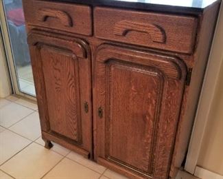 Kitchen (Any Room) Cabinet/Marble Top  Handmade - 41 1/2" High X 37 1/2 " Wide 