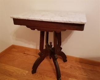 Vintage Marble top End table