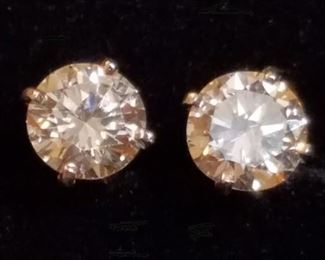 1.6  total carat Diamond Earrings SI1/ I-J