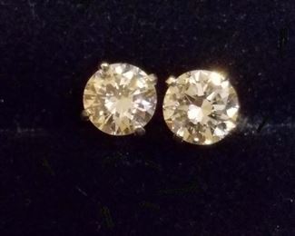 1.6  total carat Diamond Earrings SI1/ I-J