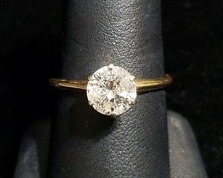 1.69 carat Solitaire Diamond Ring in 14k Gold I3/ I-J