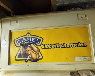 Vintage Camel Sign (other side has prices)