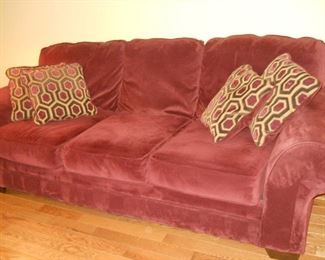 Contemporary microfiber sofa