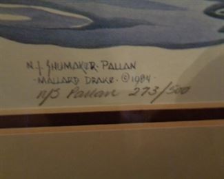 N.J. Shumaker Pallan, Mallard Drake, 1984 #273/500