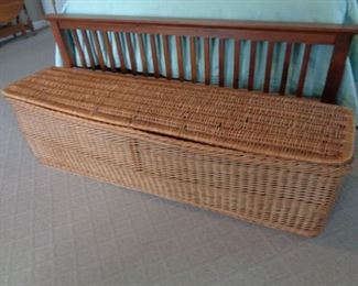 wicker basket chest