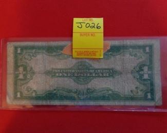 back of 1923 Large Silver Certificate Currency