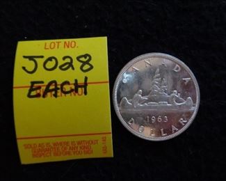 .800 Canadian Silver Dollars