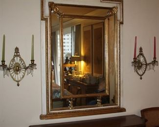 gold-leaf/white Mirror - asking $550