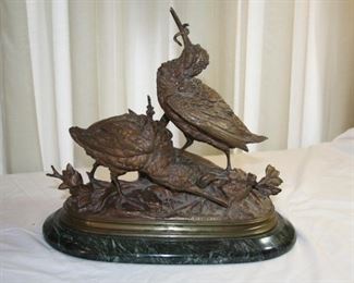 Bronze sculpture on marble base, by french sculpture Paul Edouard Delabrierre, c. 1854 - asking $ 495.