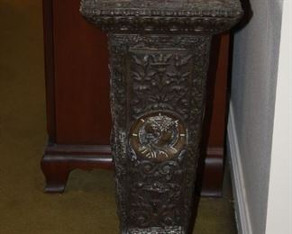antique brass over wood pedestal - 31 1/2" tall - asking $325.
