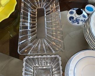 Modern style cut glass trays!
