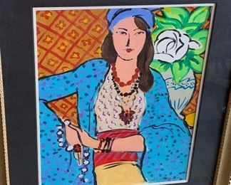 "After Matisse" Framed Art by Snyder framed measures 41.5" x 35" 