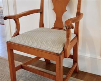 One of 8 Eldred Wheeler Chippendale chairs