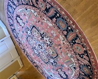 fabulous round antique entry rug