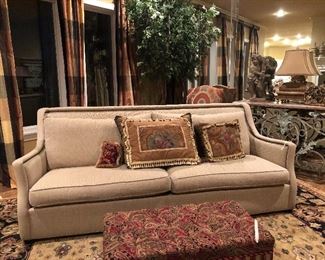 CR Laine sofas one of a pair beautifully accented with upholstery nails 