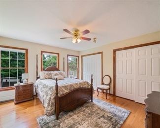 Lea American Drew Furniture- Girls Jessica Mcclintock 8 piece set; full post canopy bed, 2 night stands, dresser, mirror, desk, hutch and chair. 