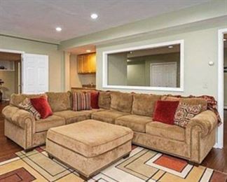 Ashley sectional living room w/ottoman  (8.5 ' X 10')