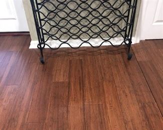 Wine rack stand  (wood and iron)