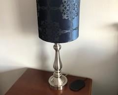 2 table lamp -shade dark blue 