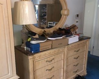 Bernhardt marble top bedroom set