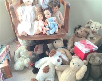 Dolls and bears.