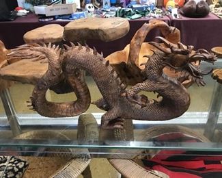 Wood Carved Dragon