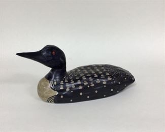 Hand carved wooden Loon by Heritage Mint, LTD