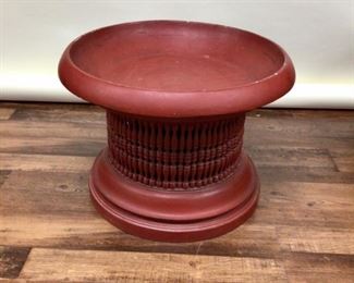 Antique Burmese Wood Red Lacquer offering Table 