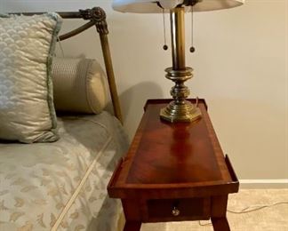 Nice Antique Side Table + Lamp