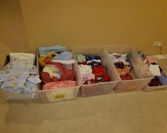 Infant and children's clothes, up to about 2T