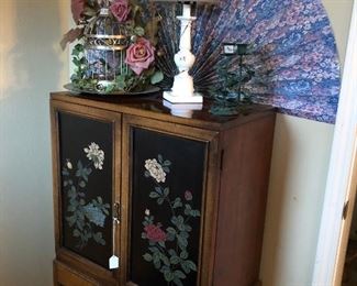 Oriental style wooden cabinet