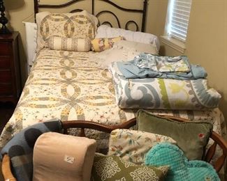 New full bed & headboard, linens
