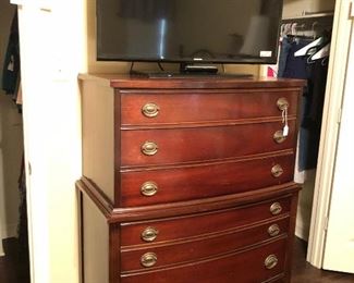 Chest, flat screen TV