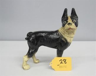 Cast metal Boston terrier