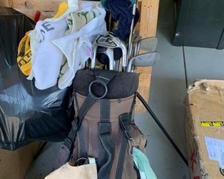 Golf Clubs - Henry Griffiths irons, Cleveland 60 degree wedge, Taylor Made A and Sand Wedges
