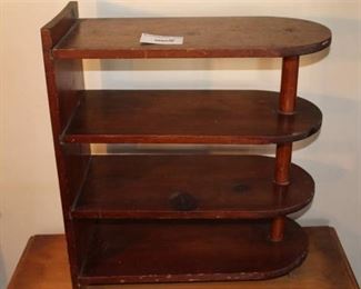 Wooden Rounded 4-Tiered Shelf | 28" T x 24" W x 11.5" D