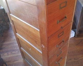 Wooden Filing Cabinet | 50" T x 16" W x 26.5" D