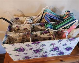 Large Lot of Hangers & Shoe Storage Sorter