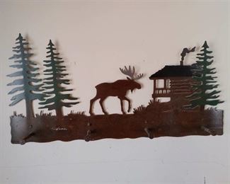 Metal Moose Coat Rack