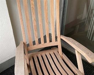 LOT #126 - $300 - Wooden Lounge Chair / Patio Garden Lounger