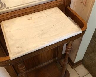 with marble top