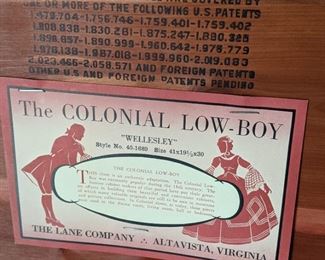 Lane: Colonial Low-Boy Chest